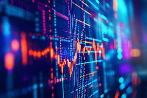 Historia de éxito de crecimiento financiero con gráficos
